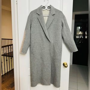 Virgin Wool and Cashmere Coat, 2-tone jacket